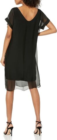 M Made in Italy Women's Simple Elegant Short Sleeve Shift Dress in Saudi Arabia
