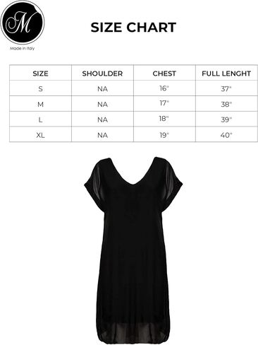 M Made in Italy Women's Simple Elegant Short Sleeve Shift Dress in Saudi Arabia