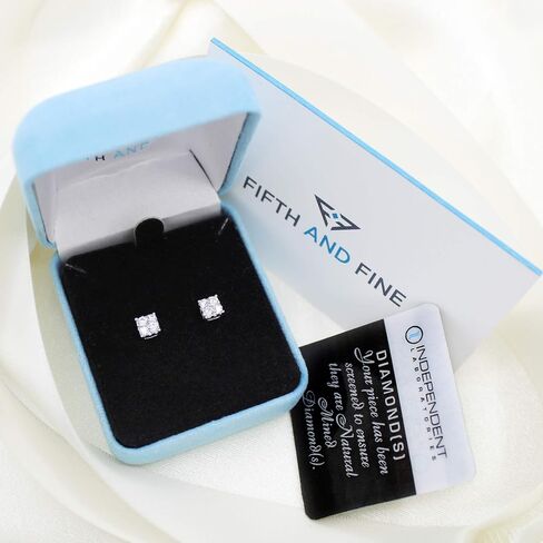 .25Cttw to 1.00Cttw Cushion Diamond Stud Earrings set in 925 Sterling Silver in Saudi Arabia