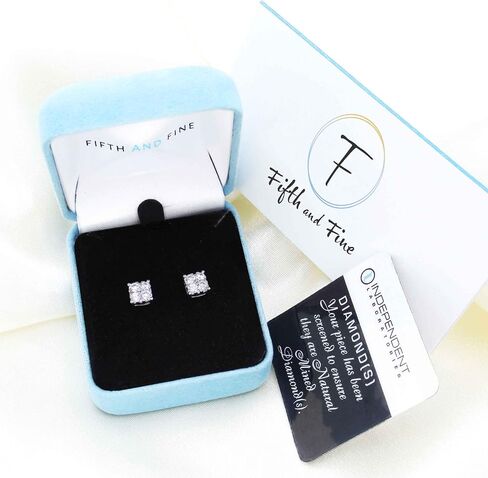 .25Cttw to 1.00Cttw Cushion Diamond Stud Earrings set in 925 Sterling Silver in Saudi Arabia