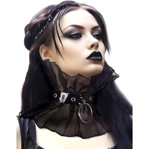 JEGERMIG ياقة فيكتورية مكشكشة عتيقة من التول المنفصل وشاح قابل للفصل بطبقات من الدانتيل وياقة وهمية in Kuwait