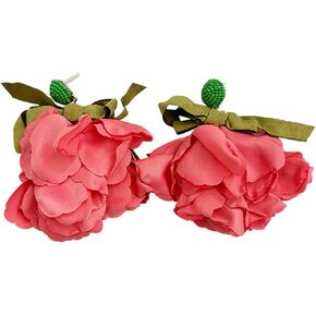 Exaggerated Handmade Multicolor Flower Tassel Earrings Hypoallergenic Lightweight Lace Big Chiffon Floral Beaded Dangle Earrings Summer Seaside Vacation Jewelry for Women Girls Gifts