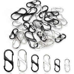 24pcs Zipper Clips Anti Theft Dual Spring S Shaped Carabiner Clip Theft Deterrent Backpack Zipper Pull Lock Zipper Clip for Suitcase Camping Hiking in Kuwait