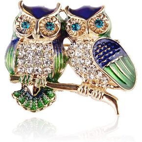 Xjoyous Brooch Owl Shape Rhinestone Covered Crystal Beauty Brooch Pin Scarves Shawl Clip for Women Ladies in Saudi Arabia
