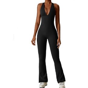 Hotfiary النساء تجريب حللا مضيئة طماق رومبير قطعة واحدة وتتسابق مثير الرسن اليوغا Bodycon عادية Unitard Playsuit in Kuwait