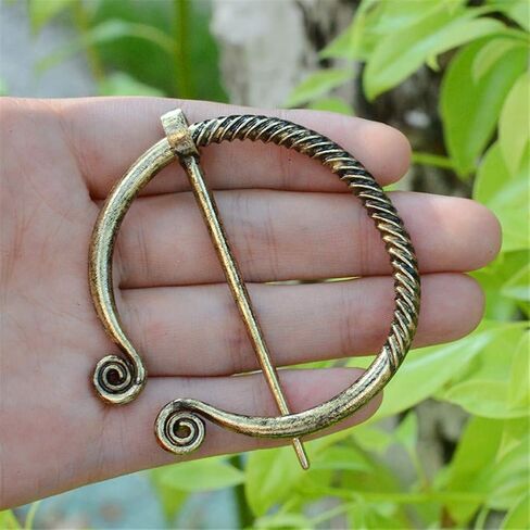 Vintage Viking Brooch Pin Lapel for Women Men Cloak Scarf Shawl Buckle Clasp Pin Brooches Penannular Brooch and Pin Sets Jewelry in Saudi Arabia