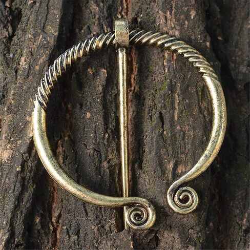 Vintage Viking Brooch Pin Lapel for Women Men Cloak Scarf Shawl Buckle Clasp Pin Brooches Penannular Brooch and Pin Sets Jewelry in Saudi Arabia