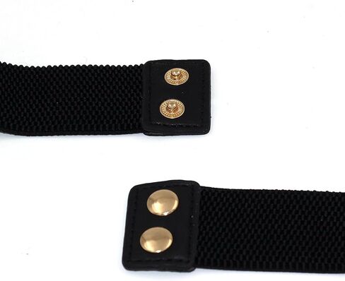 MoYoTo Womens Retro Carved Double Buckle Elastic Belts Western Leather Flex Belt in Saudi Arabia