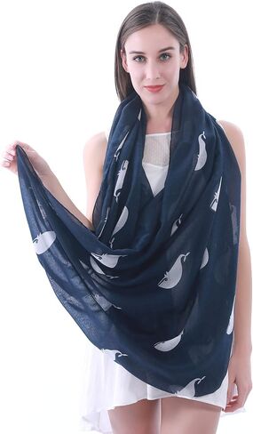 Lina & Lily Women's Whale Animal Print Infinity Loop Scarf in Saudi Arabia