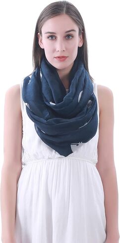 Lina & Lily Women's Whale Animal Print Infinity Loop Scarf in Saudi Arabia