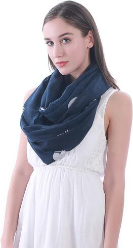 Lina & Lily Women's Whale Animal Print Infinity Loop Scarf in Saudi Arabia