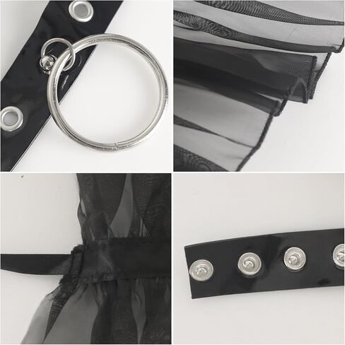 JEGERMIG ياقة فيكتورية مكشكشة عتيقة من التول المنفصل وشاح قابل للفصل بطبقات من الدانتيل وياقة وهمية in Kuwait