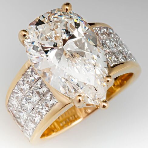 925 Sterling Silver Ladies Classic Elegant Pear Shape Diamond Ring 18K Rose Gold Plated Square Cut AAA Cubic Zirconia Ring Ladies 925 Engagement Wedding Ring Sizes 6-10 604 (6) in Saudi Arabia