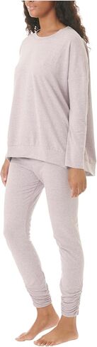 Splendid Women's Heavenly Long Sleeve Pajama Set, Smokey Fig in Saudi Arabia