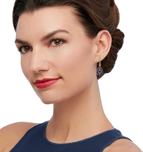 Ross-Simons 3.00 ct. t.w. Sapphire Cluster Drop Earrings in Sterling Silver in Saudi Arabia