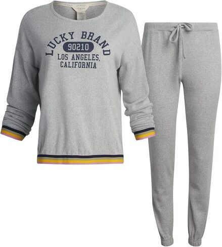 Lucky Brand Women's Super Soft Hacci Long Sleeve and Pant Lounge Set in Saudi Arabia