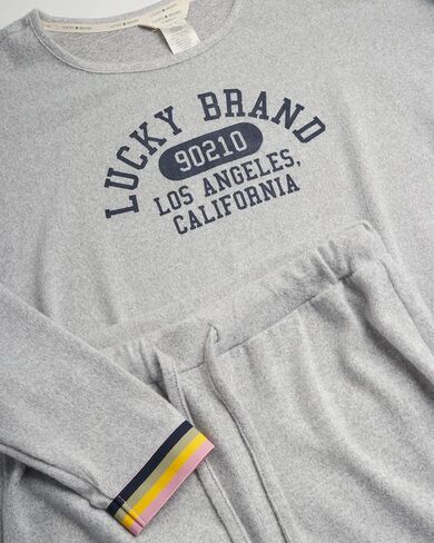 Lucky Brand Women's Super Soft Hacci Long Sleeve and Pant Lounge Set in Saudi Arabia