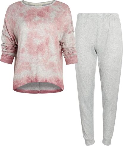 Lucky Brand Women's Super Soft Hacci Long Sleeve and Pant Lounge Set in Saudi Arabia