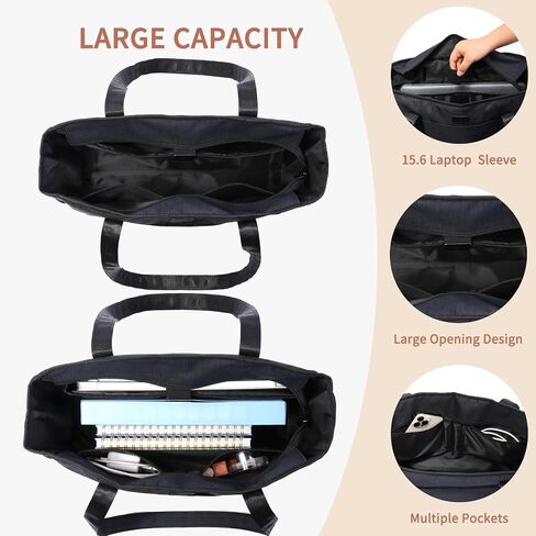 Fashion Teacher Tote Bag, Large Utility Work Bags with Laptop Compartment for Women & Men in Saudi Arabia