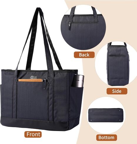 Fashion Teacher Tote Bag, Large Utility Work Bags with Laptop Compartment for Women & Men in Saudi Arabia
