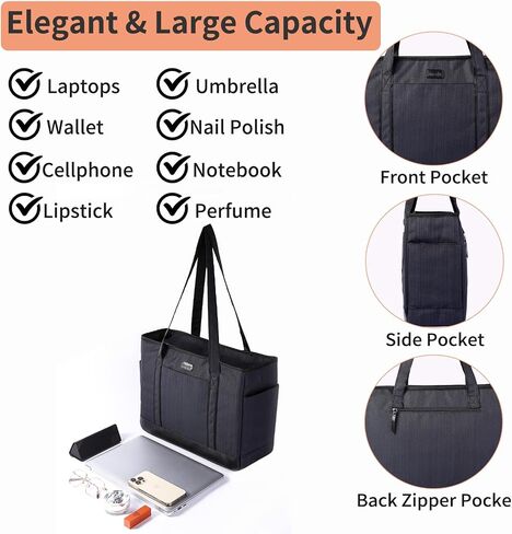 Fashion Teacher Tote Bag, Large Utility Work Bags with Laptop Compartment for Women & Men in Saudi Arabia