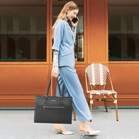 Maelstrom Leather Tote Bag, Laptop Bag for Women, Waterproof Briefcase with Clutch Bag, Work Handbags 15.6 Inch Computer in Kuwait