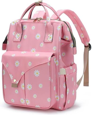Mimfutu البقرة طباعة حقيبة الكمبيوتر المحمول كلية حقيبة الظهر المدرسية Bookbags ممرضة حقائب الظهر حقائب السفر Daypacks عادية للنساء الفتيات يناسب دفتر 15.6 بوصة in Kuwait