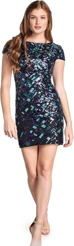 Dress the Population Women's Tabitha Cap Sleeve Sequin Mini Dress in Saudi Arabia