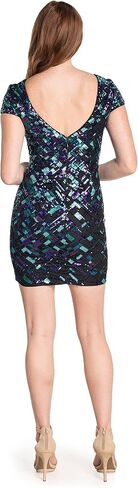 Dress the Population Women's Tabitha Cap Sleeve Sequin Mini Dress in Saudi Arabia