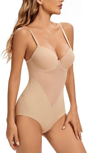 بدلة للجسم من CuteStreet للنساء للتحكم في البطن وتشكيل الجسم ومرونة وأنحف وملابس داخلية بأشرطة قابلة للتعديل in Kuwait