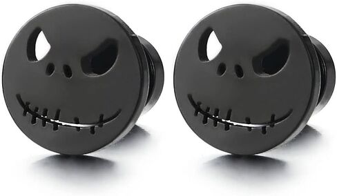 2pcs Men Women Steel Little Monster Circle Stud Earrings, Cheater Fake Ear Plugs Gauges in Saudi Arabia