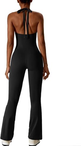 Hotfiary النساء تجريب حللا مضيئة طماق رومبير قطعة واحدة وتتسابق مثير الرسن اليوغا Bodycon عادية Unitard Playsuit in Kuwait