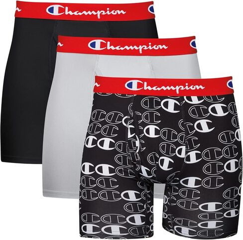 Champion Men's Lightweight & Breathable Stretch Boxer Brief (Pack of 3) in Kuwait