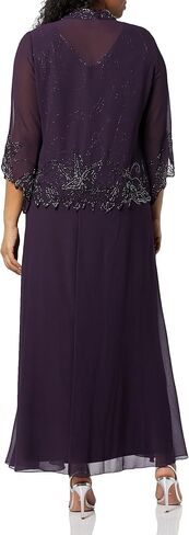 J Kara Women's Plus Size Beaded Jacket Dress in Saudi Arabia