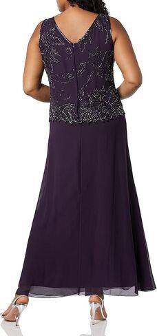 J Kara Women's Plus Size Beaded Jacket Dress in Saudi Arabia