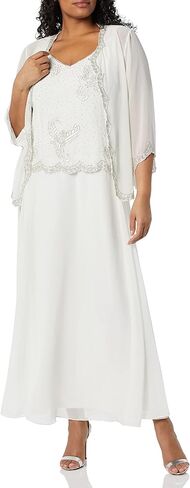 J Kara Women's Plus Size Beaded Jacket Dress in Saudi Arabia