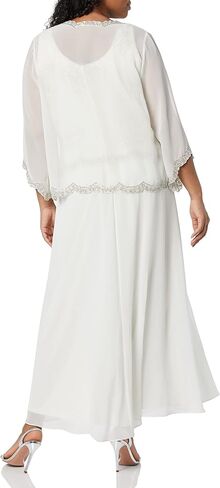 J Kara Women's Plus Size Beaded Jacket Dress in Saudi Arabia