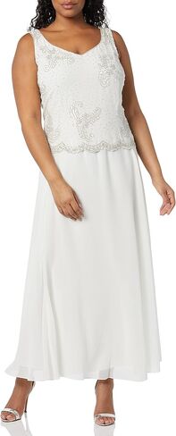 J Kara Women's Plus Size Beaded Jacket Dress in Saudi Arabia