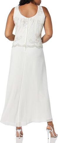 J Kara Women's Plus Size Beaded Jacket Dress in Saudi Arabia