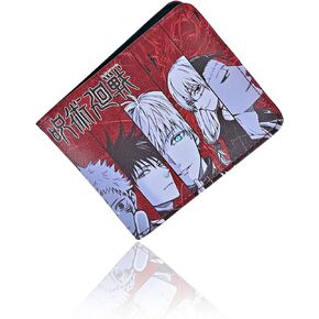 Roffatide Anime Jujutsu Kaisen Itadori Yuji Gojo Satoru Sukuna Wallets Artificial Leather Slim Bi-Fold Wallet Multi Purpose Wallet in Saudi Arabia