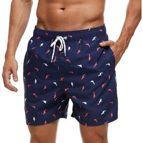 سروال سباحة رجالي من Summer Code مع بطانة شبكية، شورت شاطئ سريع الجفاف، ملابس سباحة in Kuwait