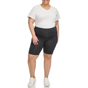 Calvin Klein Women's Plus High Waist Side Pocket 9" Compression Bike Short in Saudi Arabia