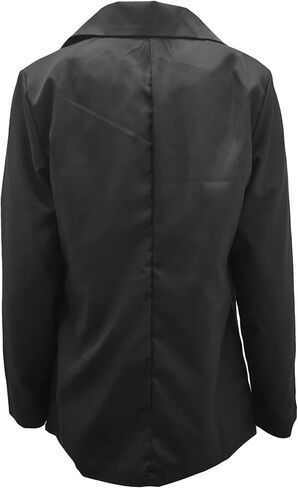 YMING Womens Casual Lapel Long Sleeve Blazer Open Front Work Jackets Button Solid Color Office Cardigan with Pockets in Saudi Arabia