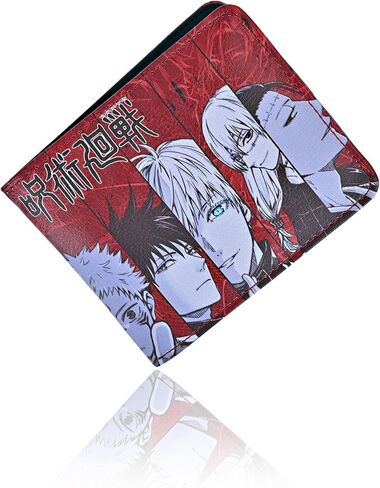 Roffatide Anime Jujutsu Kaisen Wallets Faux Leather Slim Bi-Fold Purse Multipurpose Purse in Saudi Arabia