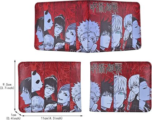 Roffatide Anime Jujutsu Kaisen Wallets Faux Leather Slim Bi-Fold Purse Multipurpose Purse in Saudi Arabia