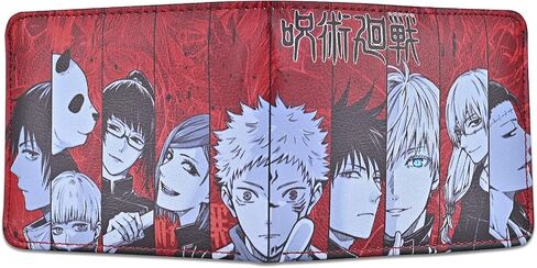 Roffatide Anime Jujutsu Kaisen Wallets Faux Leather Slim Bi-Fold Purse Multipurpose Purse in Saudi Arabia
