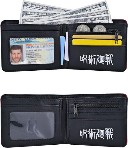 Roffatide Anime Jujutsu Kaisen Wallets Faux Leather Slim Bi-Fold Purse Multipurpose Purse in Saudi Arabia