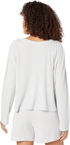 مجموعة بيجاما قصيرة الأكمام من Eberjey Cozy Waffle Henley in Saudi Arabia