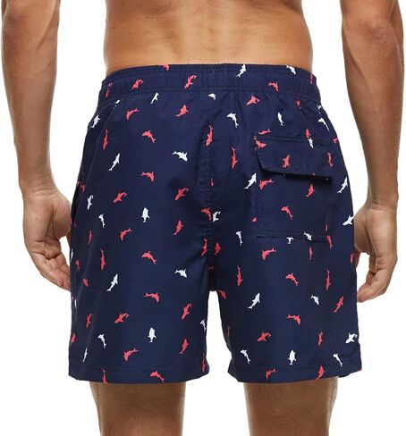 سروال سباحة رجالي من Summer Code مع بطانة شبكية، شورت شاطئ سريع الجفاف، ملابس سباحة in Kuwait