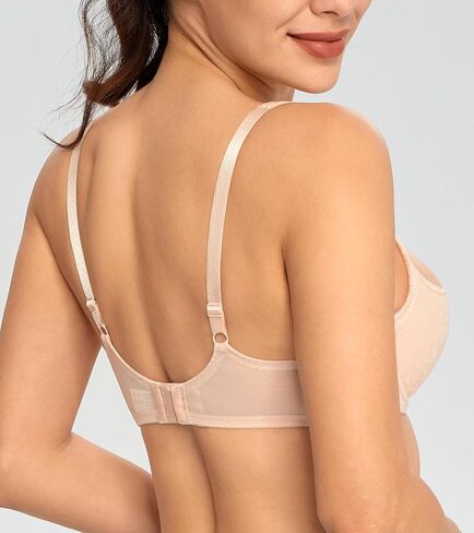 حمالة صدر نسائية من Lemorosy رافعة للأعلى من Balconette مبطنة بشكل خفيف من الدانتيل Demi Shelf Underwire in Kuwait